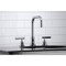 Kingston Brass FSC8931CML Manhattan Widespread Bathroom Faucet W/ Brass Pop-Up, Chrome FSC8931CML - alternate 2